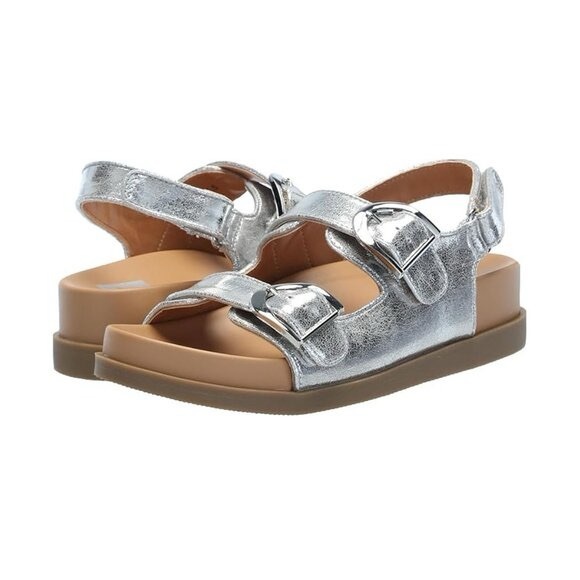 Dolce Vita Shoes - Dolce Vita Alda Sandal Silver Metallic Buckle Flat Platform